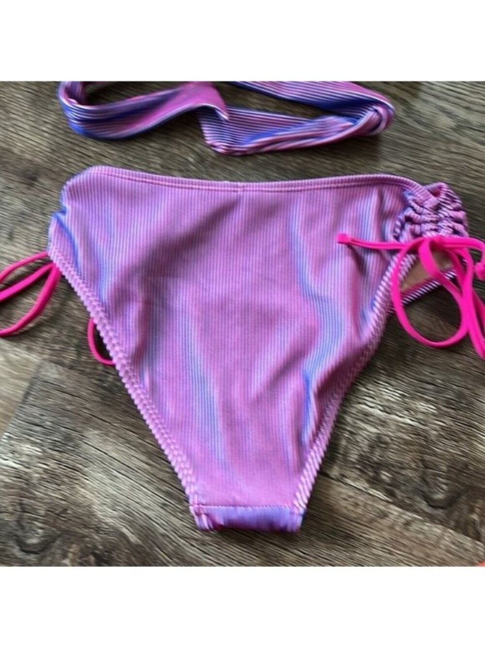 Beachy Blooms Wrap Bralette & Tummy Control Hipster Bikini Set - Picture 10 of 14